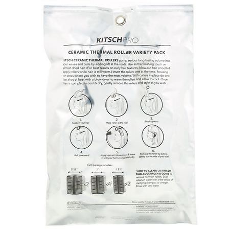 Hair: Kitsch, Ceramic Thermal Roller Variety Pack, 8 Pieces