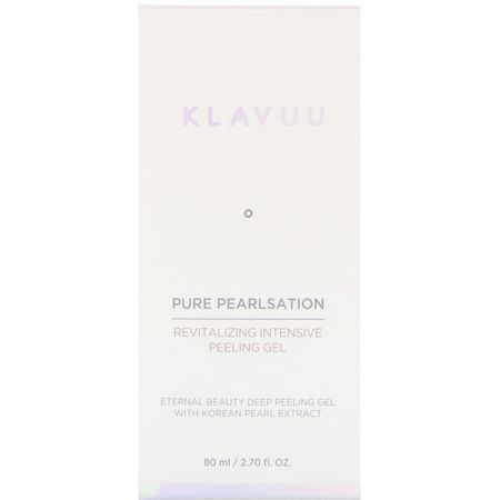 Ansiktsskal, Ansiktsmasker Med K-Beauty, Skal, Ansiktsmasker: KLAVUU, Pure Pearlsation, Revitalizing Intensive Peeling Gel, 2.70 fl oz (80 ml)