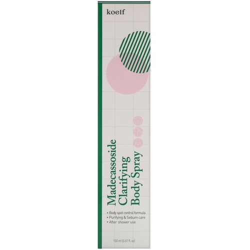 Koelf, Madecassoside Clarifying Body Spray, 5.07 fl oz (150 ml) Review
