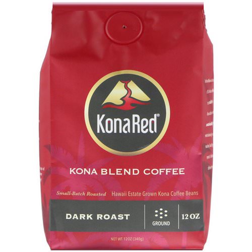 KonaRed, Kona Blend Coffee, Dark Roast, Ground, 12 oz (340 g) Review