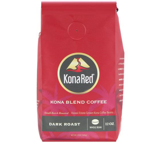KonaRed, Kona Blend Coffee, Dark Roast, Whole Bean, 12 oz (340 g) Review