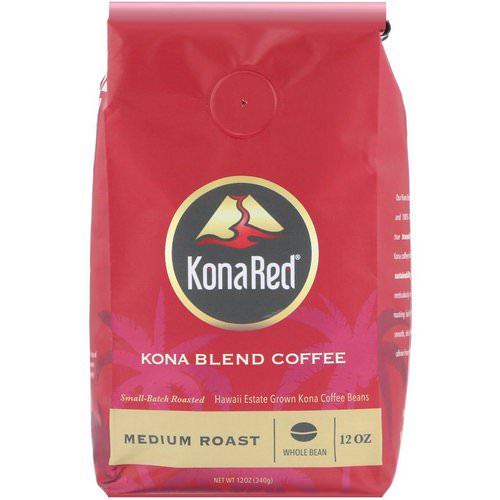 KonaRed, Kona Blend Coffee, Medium Roast, Whole Bean, 12 oz (340 g) Review