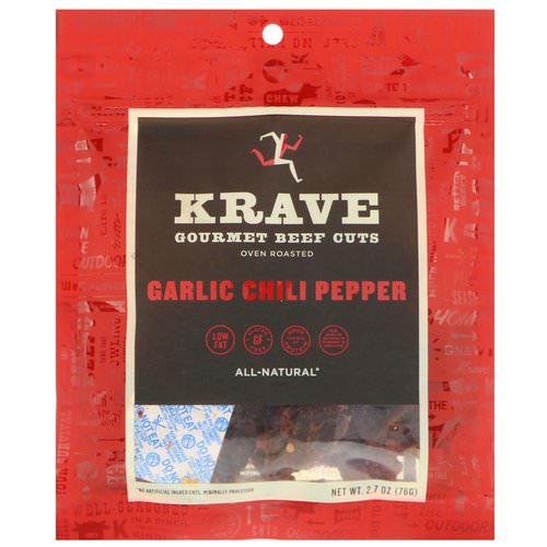 Krave, Gourmet Beef Cuts, Garlic Chili Pepper, 2.7 oz (76 g) Review