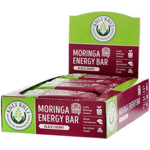 Kuli Kuli, Moringa Energy Bar, Black Cherry, 12 Bars, 1.6 oz (45 g) Each Review