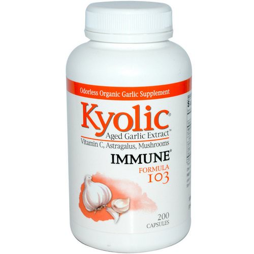 Kyolic, Aged Garlic Extract, Immune, Formula 103, 200 Capsules Review