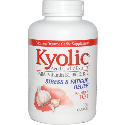 Kyolic, Aged Garlic Extract, Stress & Fatigue Relief Formula 101, 300 Capsules Review