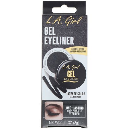 Eyeliner, Eyes, Makeup: L.A. Girl, Gel Eyeliner, Black Cosmic Shimmer, 0.11 oz (3 g)