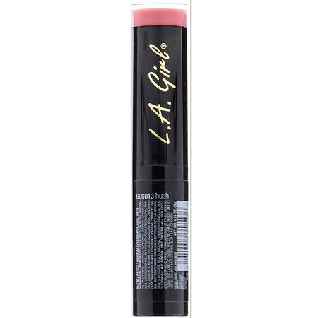 Läppstift, Läppar, Smink: L.A. Girl, Matte Flat Velvet Lipstick, Hush, 0.10 oz (3 g)
