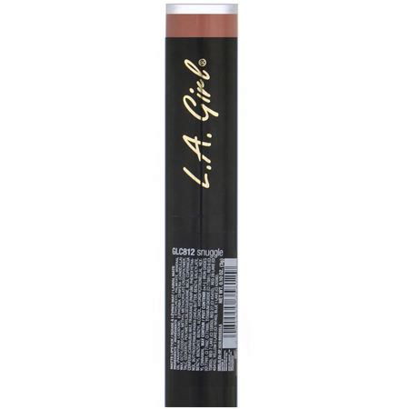 Läppstift, Läppar, Smink: L.A. Girl, Matte Flat Velvet Lipstick, Snuggle, 0.10 oz (3 g)