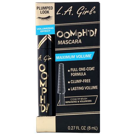 Mascara, Eyes, Makeup: L.A. Girl, Oomph'd Mascara, Super Black, 0.27 fl oz (8 ml)