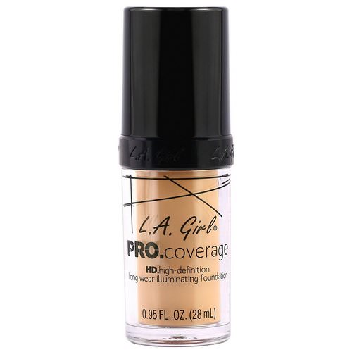 L.A. Girl, Pro Coverage HD Foundation, Natural, 0.95 fl oz (28 ml) Review