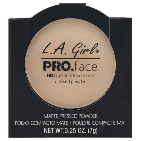 Ställa In Spray, Pulver, Ansikte, Smink: L.A. Girl, Pro Face HD Matte Pressed Powder, Classic Ivory, 0.25 oz (7 g)
