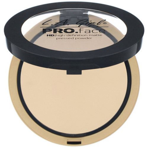 L.A. Girl, Pro Face HD Matte Pressed Powder, Nude Beige, 0.25 oz (7 g) Review