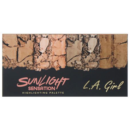 Makeupgåvor, Överstrykningspenna, Ansikte, Smink: L.A. Girl, Sunlight Sensation Highlighting Palette, 0.14 oz (4 g) Each