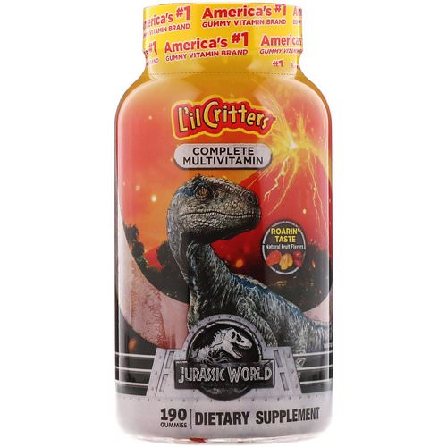 L'il Critters, Complete Multivitamins, Jurassic World, Natural Fruit Flavors, 190 Gummies Review