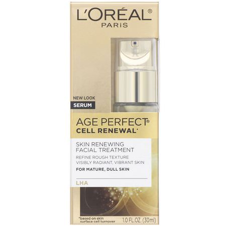 Serum, Behandlingar, Hudvård: L'Oreal, Age Perfect Cell Renewal, Skin Renewing Facial Treatment, 1 fl oz (30 ml)