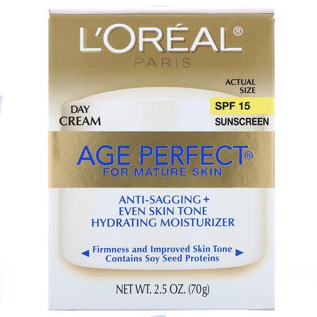 Face Moisturizer, Hudvård: L'Oreal, Age Perfect, Day Cream, SPF 15, 2.5 oz (70 g)