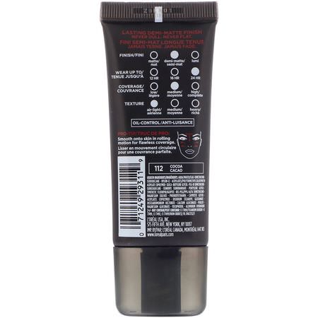 Foundation, Face, Makeup: L'Oreal, Infallible Pro-Matte Foundation, 112 Cocoa, 1 fl oz (30 ml)