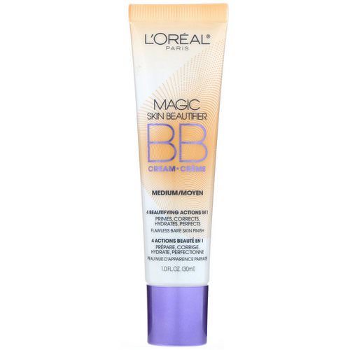L'Oreal, Magic Skin Beautifier, BB Cream, 814 Medium, 1 fl oz (30 ml) Review