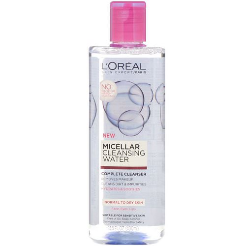 L'Oreal, Micellar Cleansing Water, Normal to Dry Skin, 13.5 fl oz (400 ml) Review
