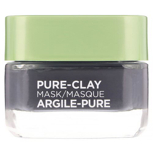 L'Oreal, Pure-Clay Mask, Detox & Brighten, 3 Pure Clays + Charcoal, 1.7 oz (48 g) Review
