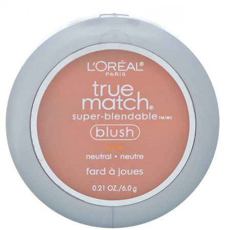 Blush, Face, Makeup: L'Oreal, True Match Super-Blendable Blush, N5-6 Apricot Kiss, 0.21 oz (6 g)