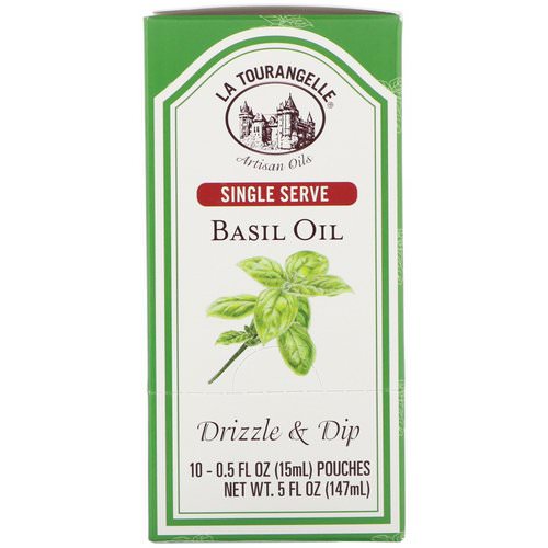 La Tourangelle, Drizzle & Dip, Basil Oil, 10 Pouches, 0.5 fl oz (15 ml) Each Review