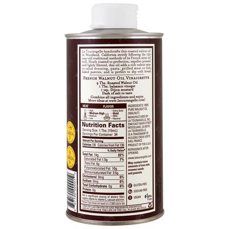 Vingrön, Oljor: La Tourangelle, Roasted Walnut Oil, 16.9 fl oz (500 ml)