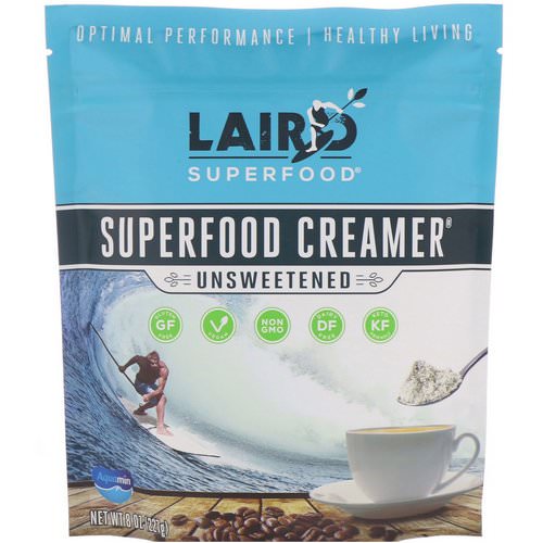 Laird Superfood, Superfood Creamer, Unsweetened, 8 oz (227 g) Review