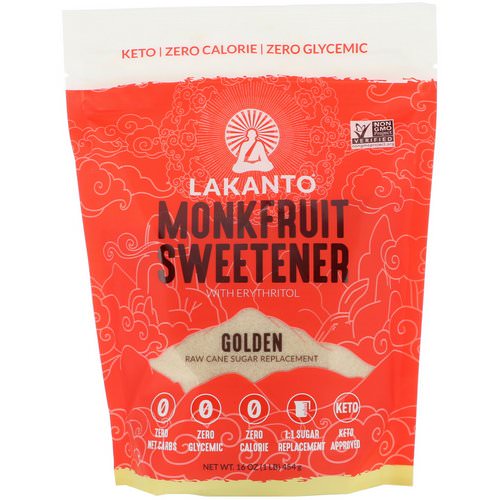 Lakanto, Monkfruit Sweetener with Erythritol, Golden, 16 oz (454 g) Review