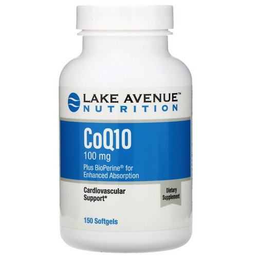 Lake Avenue Nutrition, CoQ10 USP with Bioperine, 100 mg, 150 Softgels Review