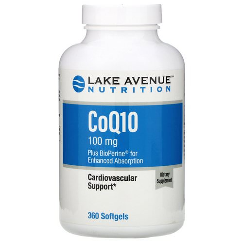 Lake Avenue Nutrition, CoQ10 USP with Bioperine, 100 mg, 360 Softgels Review