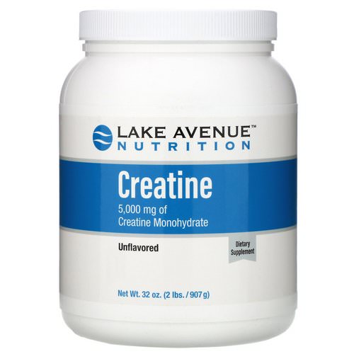 Lake Avenue Nutrition, Creatine Powder, Unflavored, 5,000 mg, 2 lb (907 g) Review