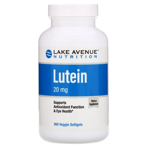 Lake Avenue Nutrition, Lutein, 20 mg, 360 Veggie Softgels Review