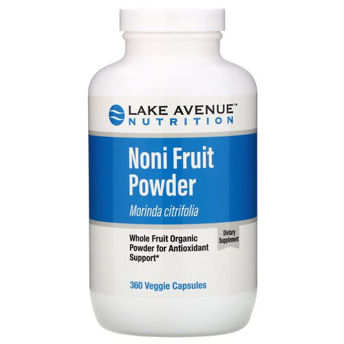 Lake Avenue Nutrition, Noni Fruit Powder, Organic Whole Fruit Powder, 360 Veggie Capsules Review