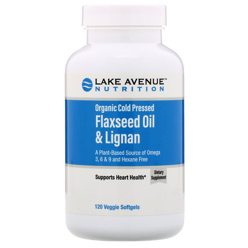 Lake Avenue Nutrition, Organic Cold Pressed Flaxseed Oil & Lignan, Hexane Free, 120 Veggie Softgels Review