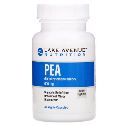 Lake Avenue Nutrition, PEA (Palmitoylethanolamide), 600 mg, 30 Veggie Capsules Review