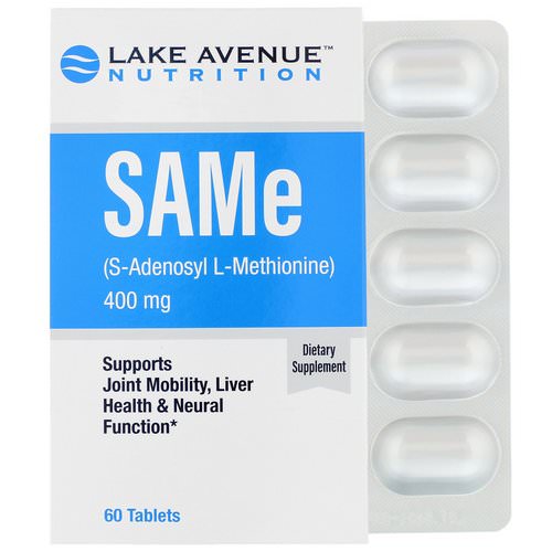 Lake Avenue Nutrition, SAMe (S-Adenosyl L-Methionine), 400 mg, 60 Tablets Review
