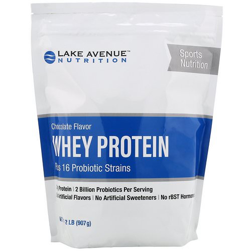 Lake Avenue Nutrition, Whey Protein + Probiotic, Chocolate Flavor, 2 lb (907 g) Review