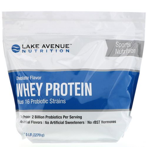 Lake Avenue Nutrition, Whey Protein + Probiotics, Chocolate Flavor, 5 lb (2270 g) Review