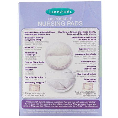 Ammkuddar, Moderskap, Mammor, Barn: Lansinoh, Disposable Nursing Pads, 60 Individually Wrapped Pads
