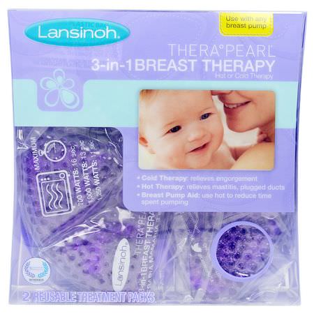 Amning, Moderskap, Mammor, Barn: Lansinoh, TheraPearl, 3-in-1 Breast Therapy, 2 Packs
