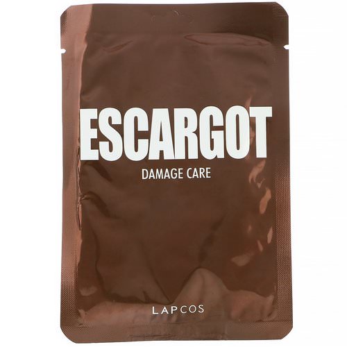 Lapcos, Escargot Sheet Mask, Damage Care, 1 Sheet, 0.91 fl oz (27 ml) Review