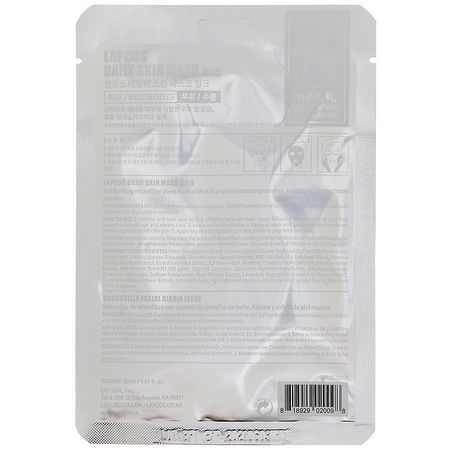 Bladmasker, Ansiktsmasker, Hudvård: Lapcos, Milk Sheet Mask, Moisturizing, 1 Mask, 1.01 fl oz (30 ml)