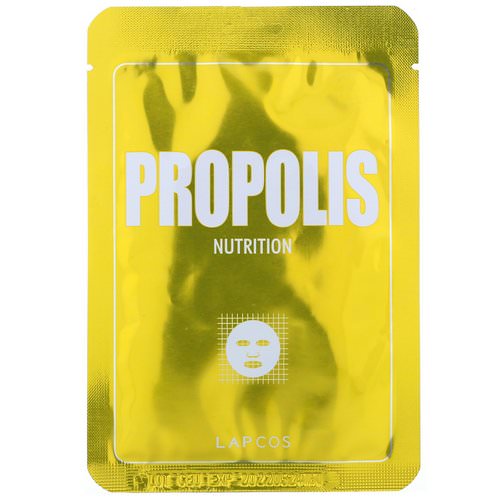 Lapcos, Propolis Sheet Mask, Nutrition, 1 Mask, 0.84 fl oz (25 ml) Review