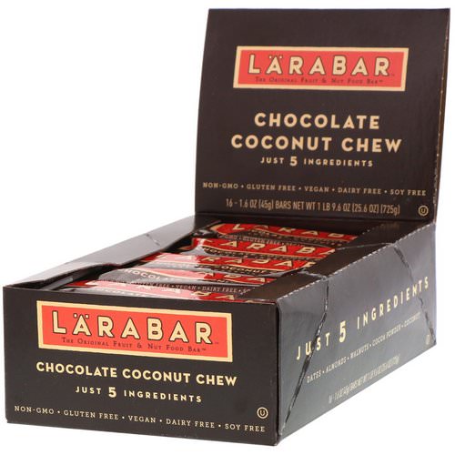 Larabar, Chocolate Coconut Chew, 16 Bars, 1.6 oz (45 g) Each Review