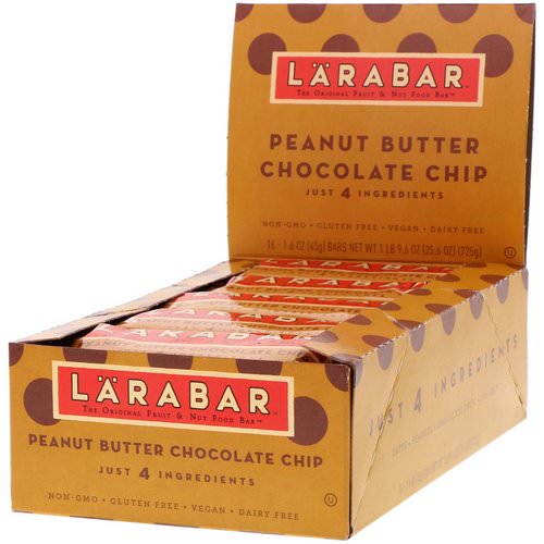 Larabar, Peanut Butter Chocolate Chip, 16 Bars, 1.6 oz (45 g) Each Review