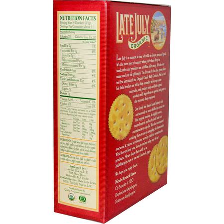 Crackers, Snacks: Late July, Organic Classic Rich Crackers, 6 oz (170 g)