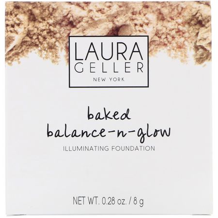Foundation, Face, Makeup: Laura Geller, Baked Balance-N-Glow, Illuminating Foundation, Fair, 0.28 oz (8 g)