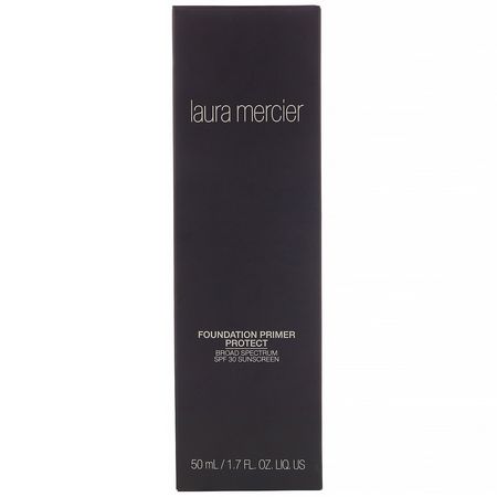 Primer, Face, Makeup: Laura Mercier, Foundation Primer, Protect, SPF 30 Sunscreen, 1.7 fl oz (50 ml)